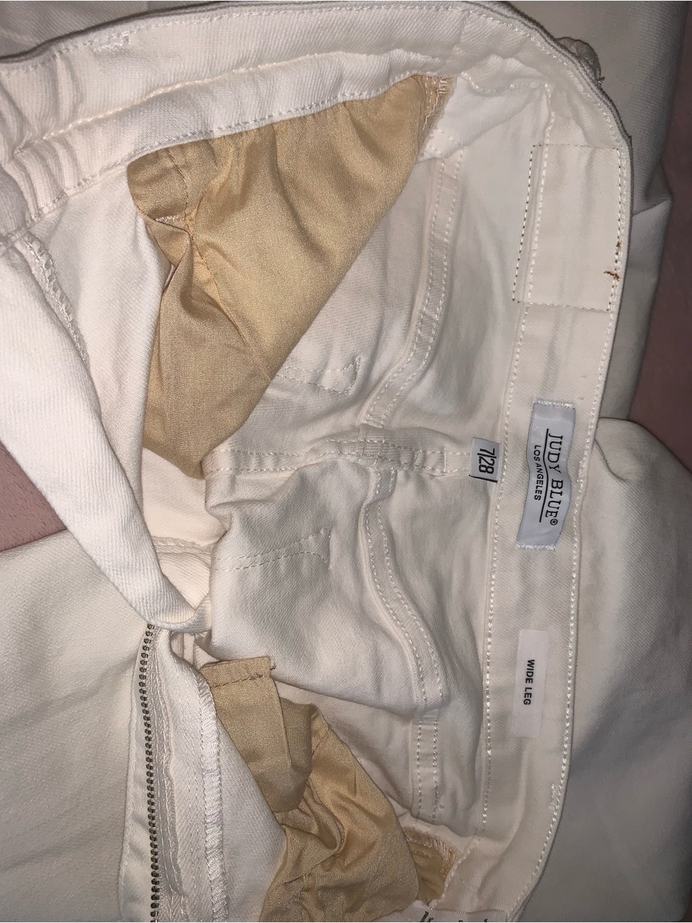 Judy Blue Cream Wide Leg Jeans